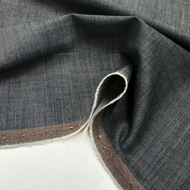 Tissu Gabardine Viscose, Stretch - Gris chiné, Siena