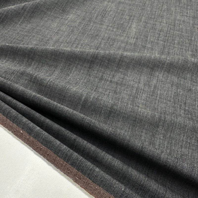 Tissu Gabardine Viscose, Stretch - Gris chiné, Siena