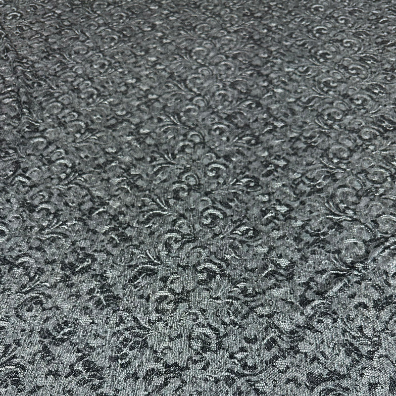 Tissu Plissé - Motif Dentelle Floral Métallisé, Divaia