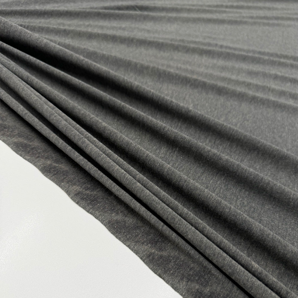 Tissu Maille Jersey, Coton - Gris Chiné, Alto