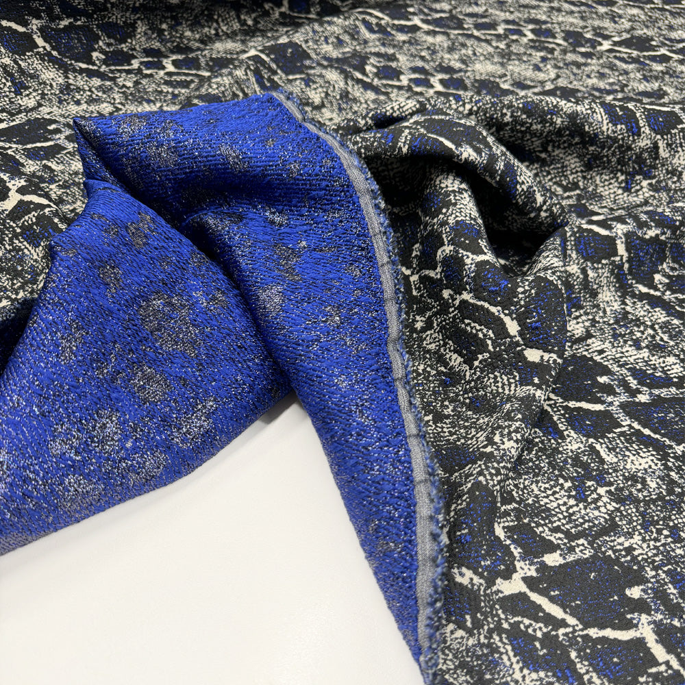 Tissu Jacquard Stretch - Animalier Métallisé, Albi