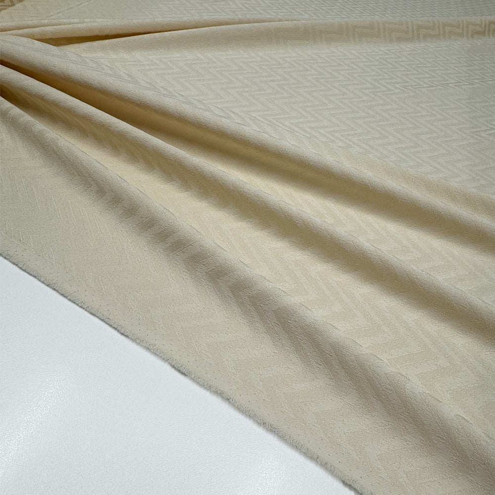 Tissu Crêpe Jacquard, Viscose - Géométrique Nude, Vilma