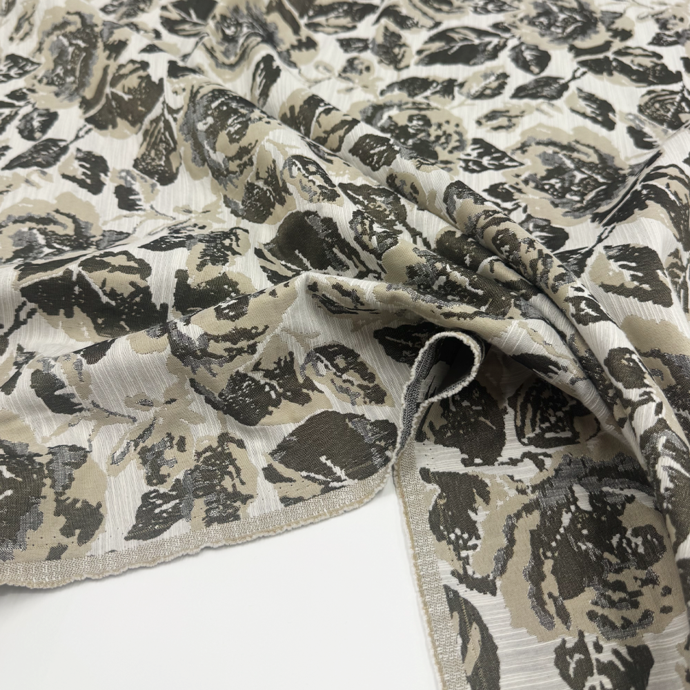 Tissu Jacquard, Coton Lin - Leno