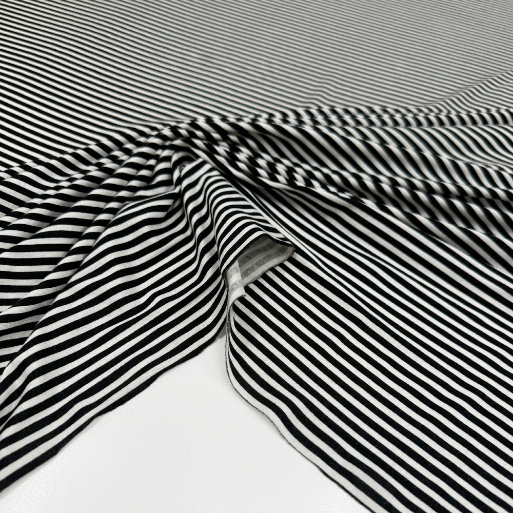 Tissu Maille Jersey, Viscose - Rayé, Levanto