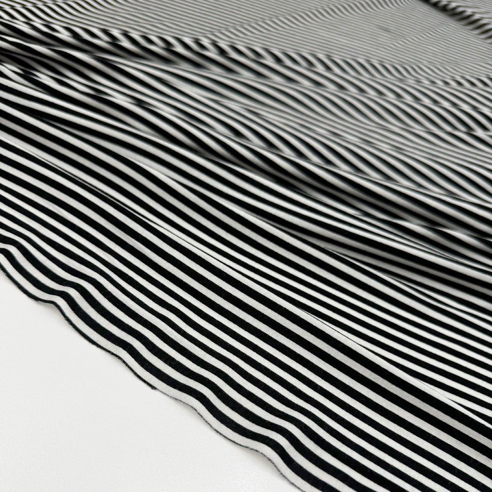 Tissu Maille Jersey, Viscose - Rayé, Levanto
