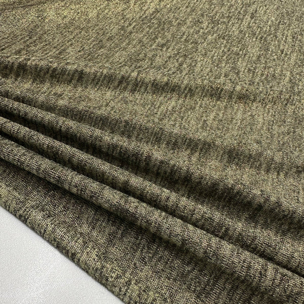 Tissu Maille Jersey, Viscose - Chiné Métallisé Bronze, Silara