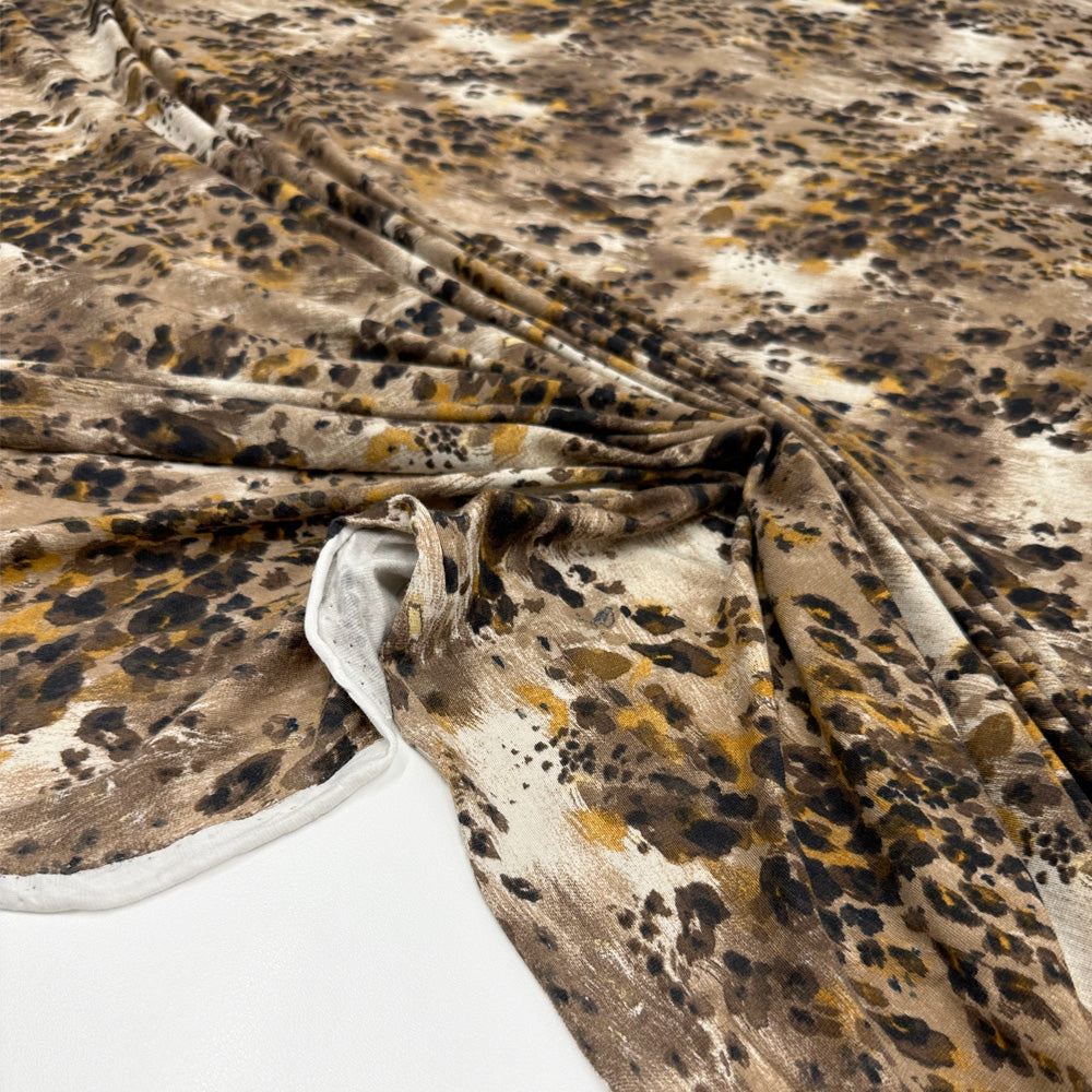 Tissu Maille Jersey, Viscose - Animalier, Animali