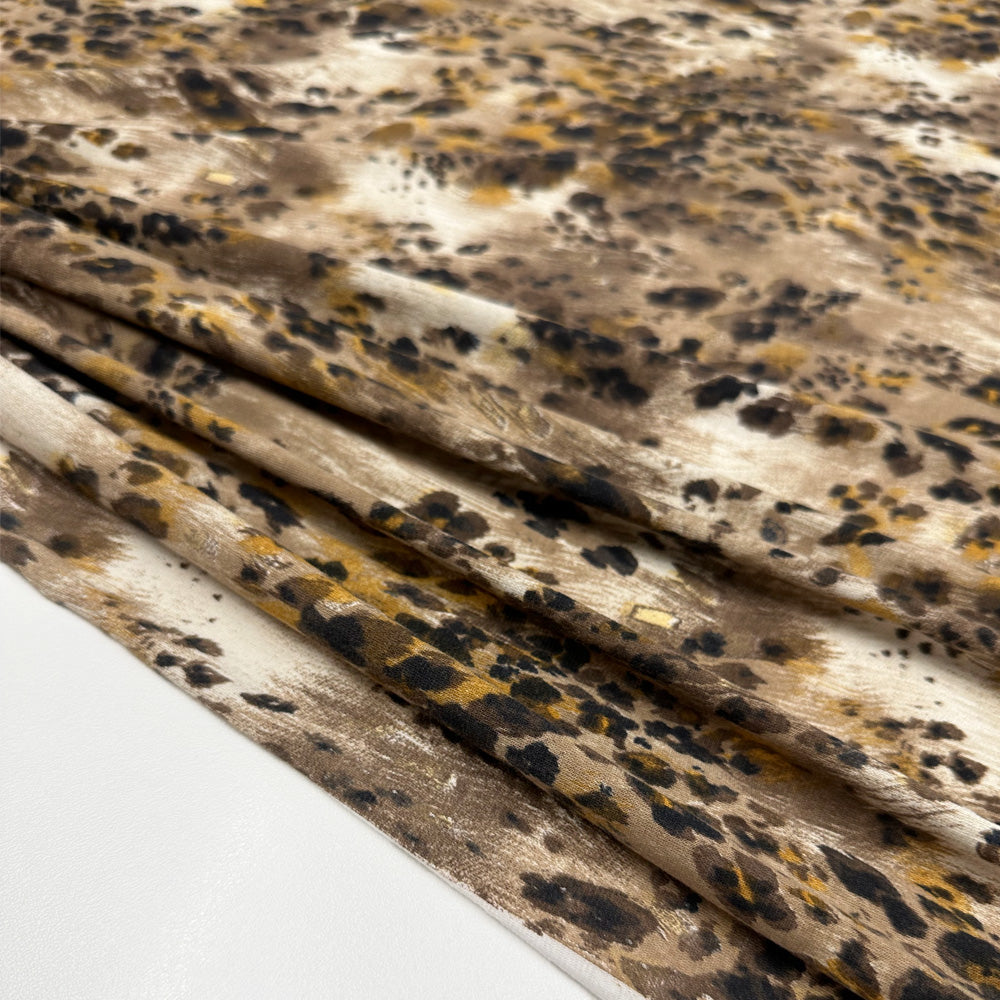 Tissu Maille Jersey, Viscose - Animalier, Animali