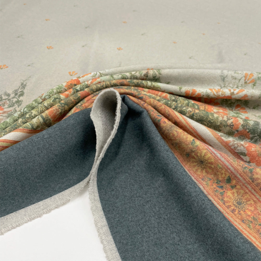 Tissu Manteau, Laine - Floral, Felicità