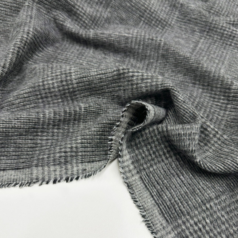 Tissu Manteau, Laine Duveteuse - Double Face Prince de Galles, Lodaro