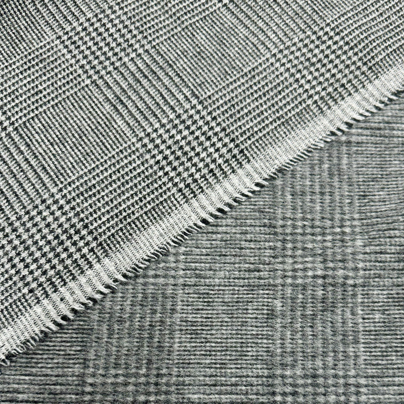 Tissu Manteau, Laine Duveteuse - Double Face Prince de Galles, Lodaro
