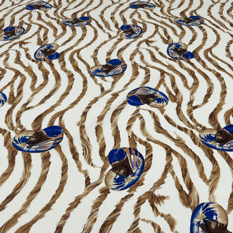 Tissu Toile Lin - Coquillage Animalier, Tellina