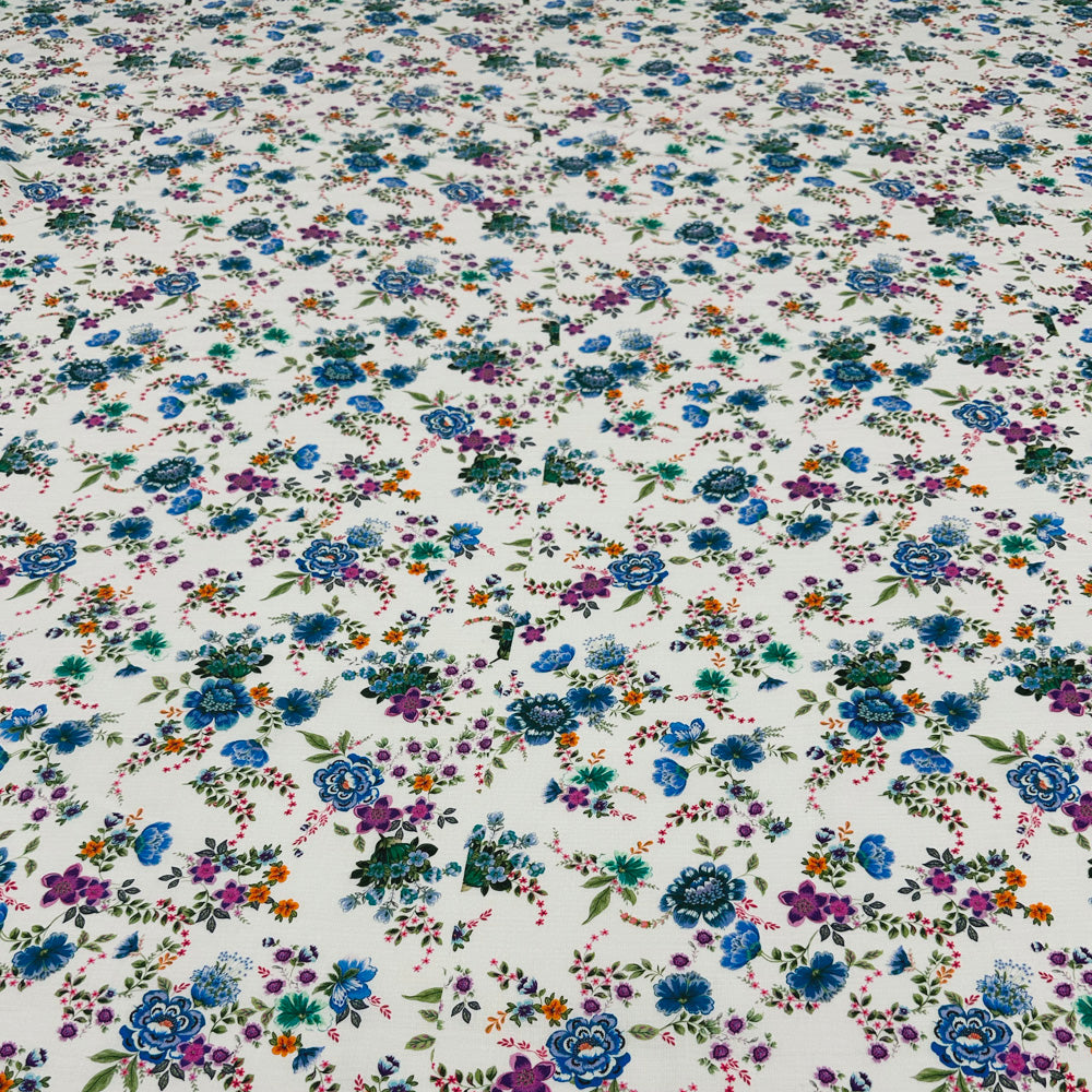 Imperfetto - Tissu Lin Rayonne - Floral, Malvaria