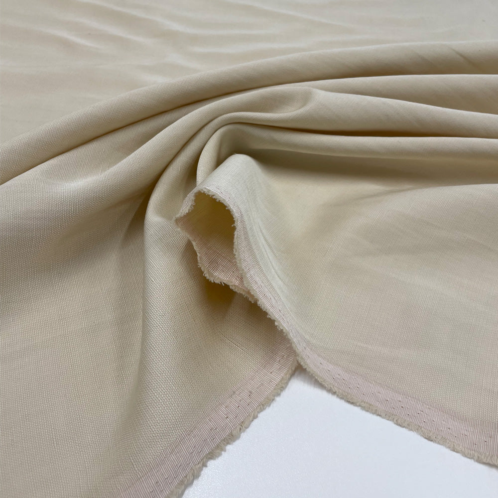 Tissu Lin Rayonne - Crème, Celeste