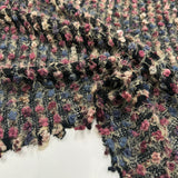 Tissu Maille Bouclette, Viscose Coton - Violet, Aradeo