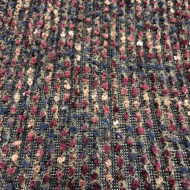 Tissu Maille Bouclette, Viscose Coton - Violet, Aradeo