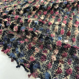 Tissu Maille Bouclette, Viscose Coton - Violet, Aradeo