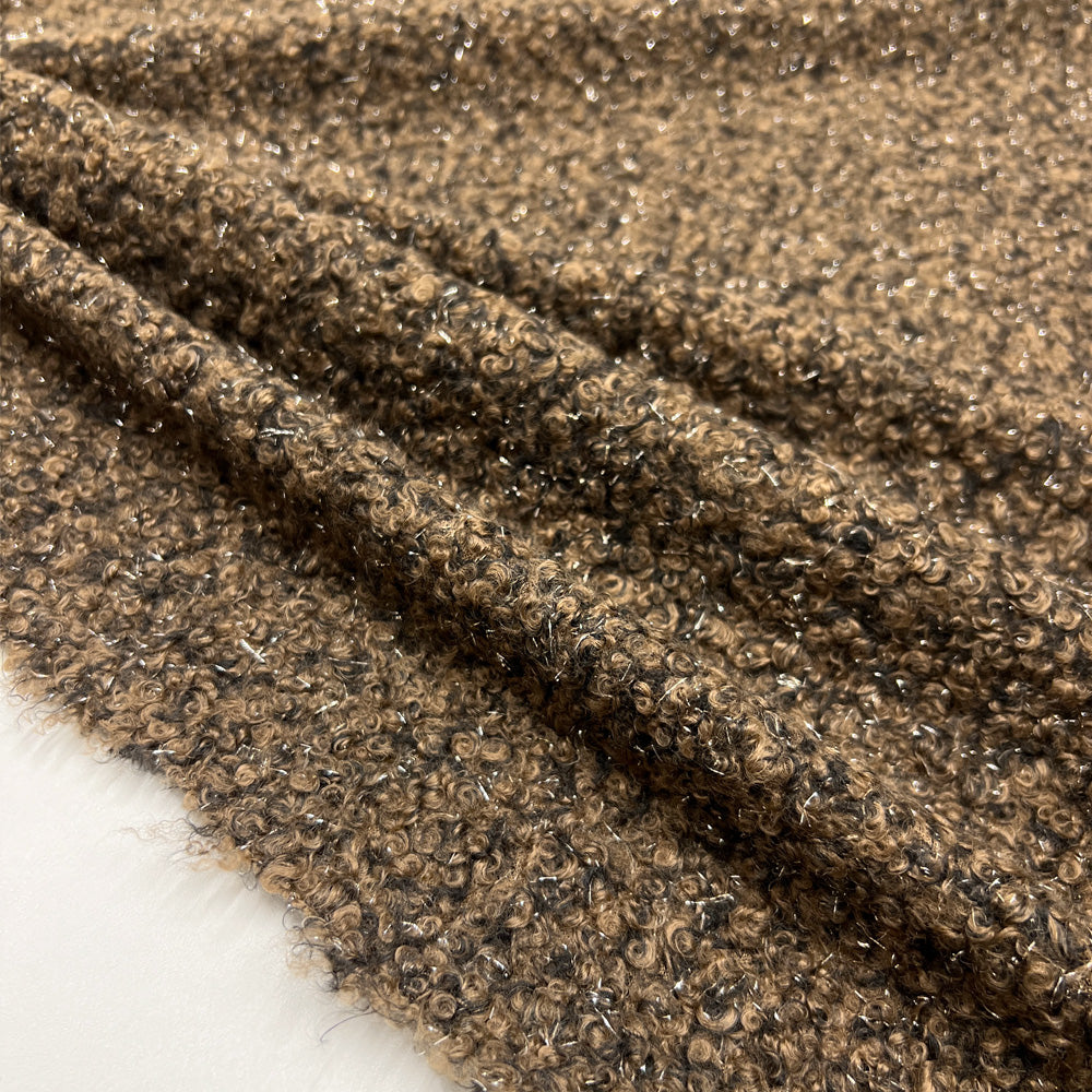 Tissu Manteau, Bouclette - Métallisé, Bagliori
