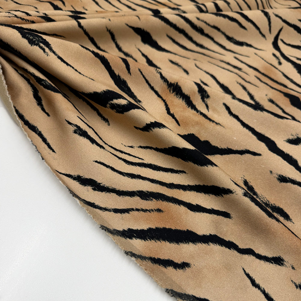 Tissu Gabardine Stretch, Laine - Animalier, Sefu