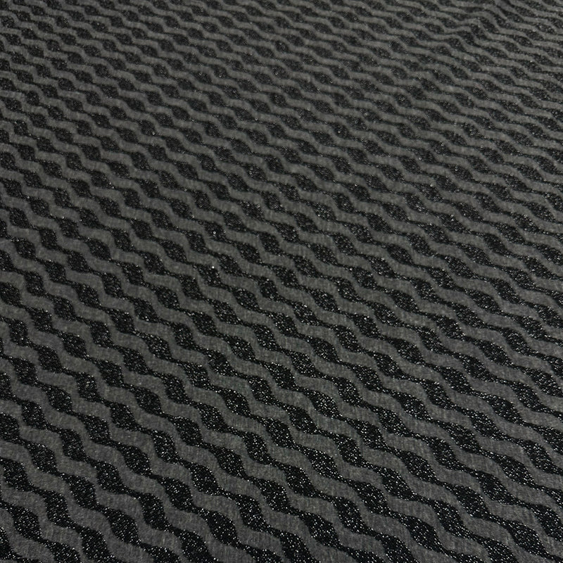 Tissu Maille  Stretch Laine - Géométrique Métallisé, Sirelia