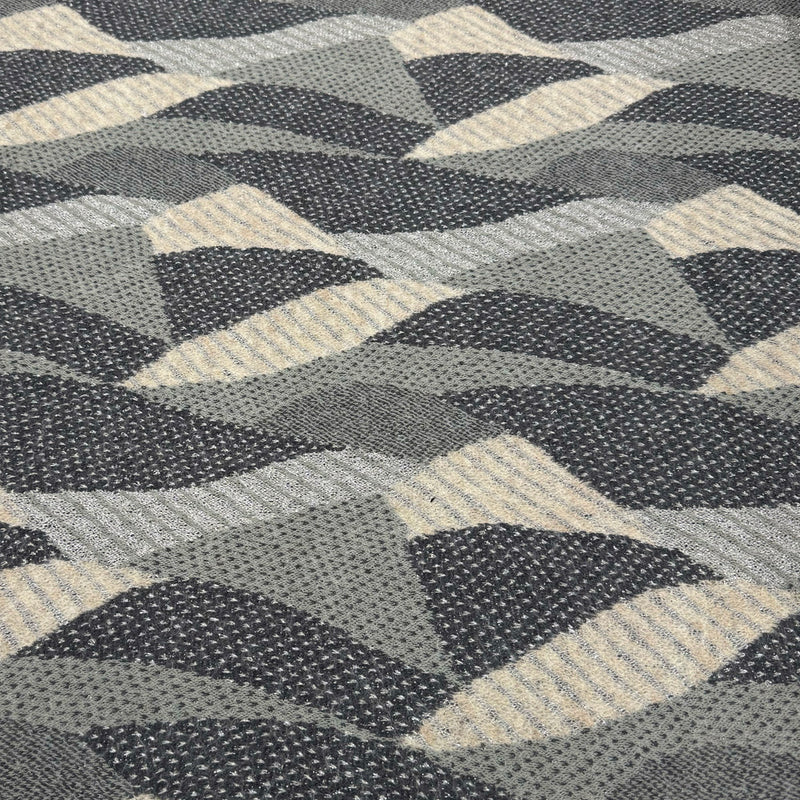 Tissu Maille Jacquard, Laine - Argent Métallisé, Brillia