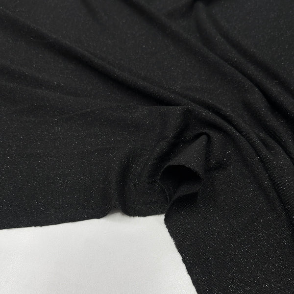 Tissu Maille Jersey, Viscose - Métallisé noir, Lumea