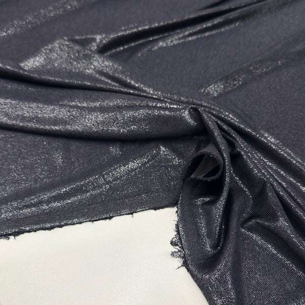 Tissu Maille Jersey, Viscose - Nuit Métallisé, Laurencia