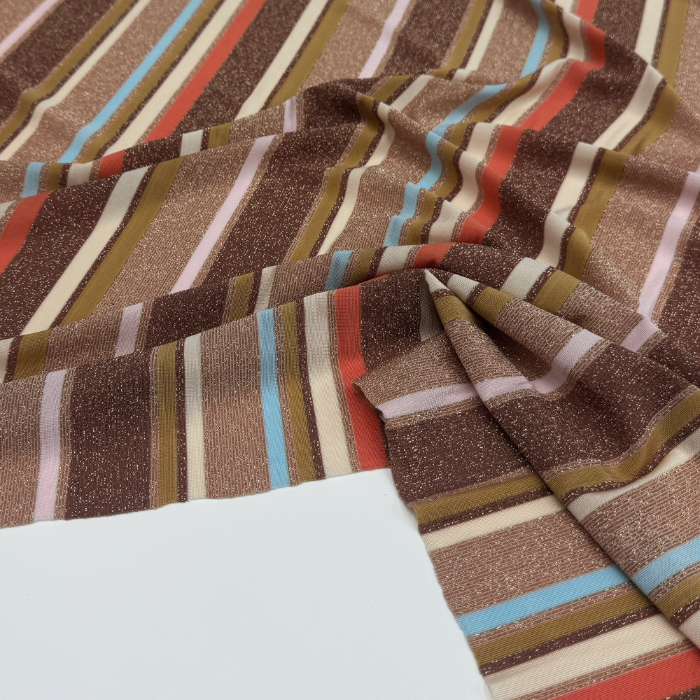 Tissu Maille Jersey, Rayonne - Métallisé, Iri
