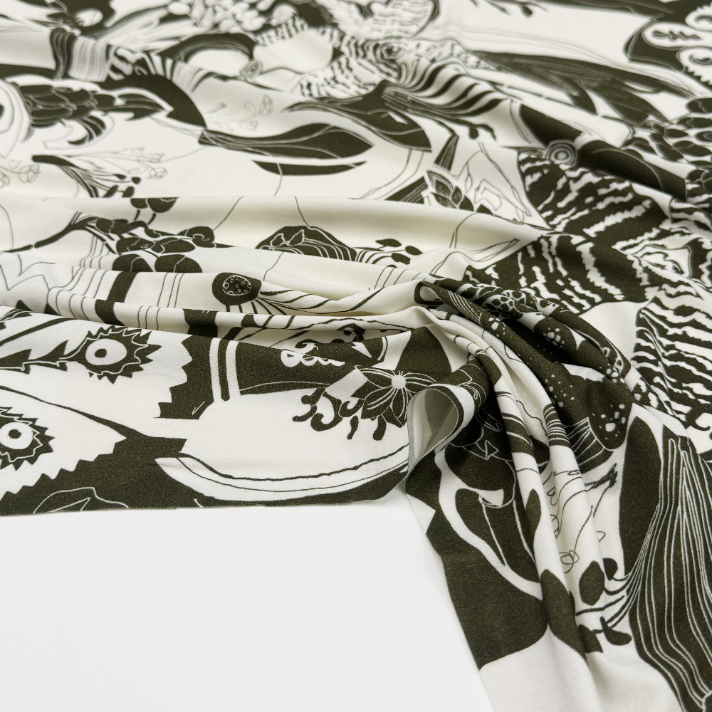 Tissu Jersey, Viscose - Vaniglio
