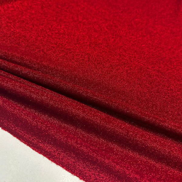 Tissu Atelier Maille Lurex - Rouge , Porciano