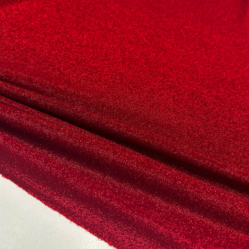 Tissu Atelier Maille Lurex - Rouge , Porciano