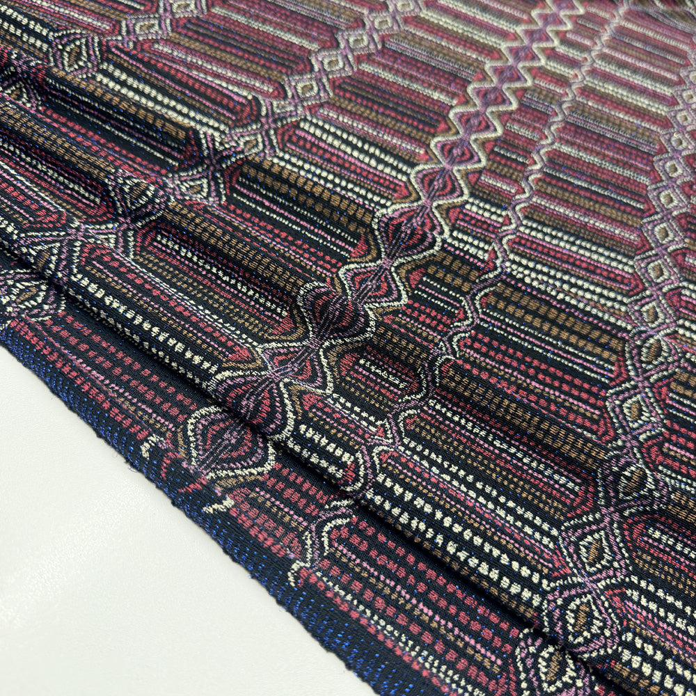 Tissu Maille Jersey Floqué - Géométrique Métallisé, Arpia