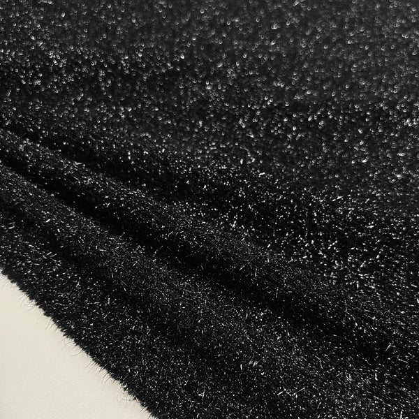 Tissu Maille, Viscose - Métallisé Noir, Cosmia