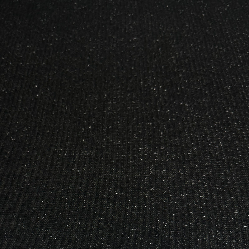 Tissu Maille Stretch - Métallisé Noir, Glinta