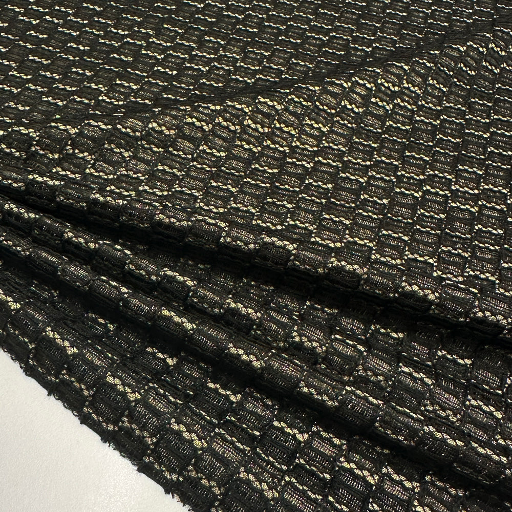 Tissu Maille Guipure, Viscose - Tissé Métallisé, Sarelia