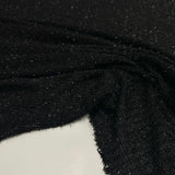 Tissu Maille Stretch - Métallisé Noir, Glinta