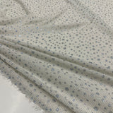 Tissu Maille Stretch, Viscose - Pois Argent, Discola