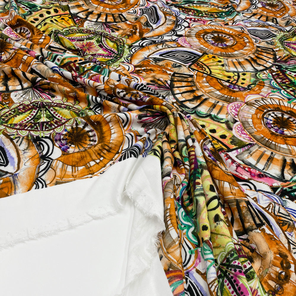 Tissu Maille, Viscose  - Abstrait, Aura