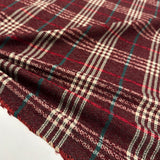 Tissu Tweed, Laine Coton - Carreaux Rouge Ancien, Stradella
