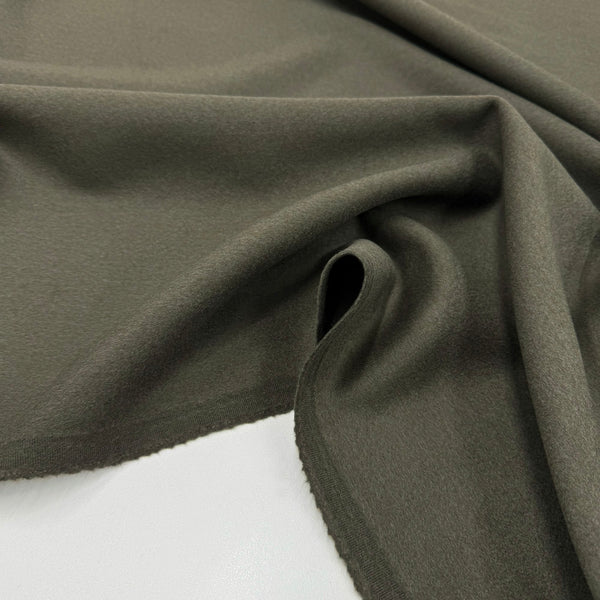 Tissu Manteau Lourd, Laine Feutré - Double face Gris vert, Ambello