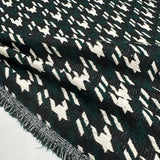 Tissu Manteau, Laine Paillettes - Vert Pied de coq, Brando