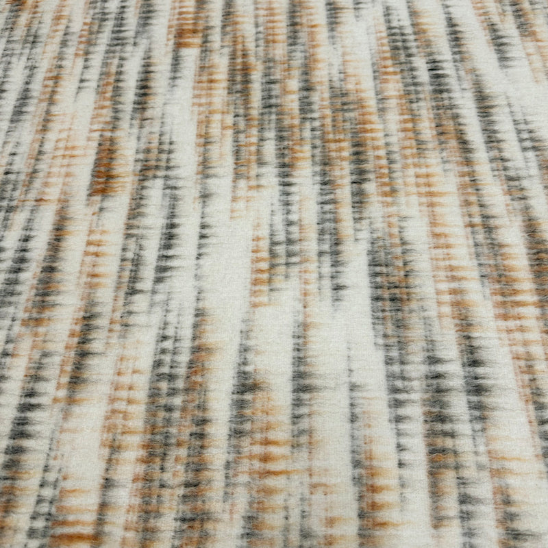 Tissu Manteau Duveteux, Laine Alpaga Mohair - Crème Abstrait, Arquata