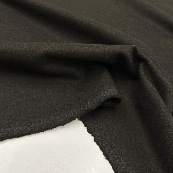 Tissu Manteau Lourd, Laine - Double Face Chevron Marron Gris Vert, Lambro