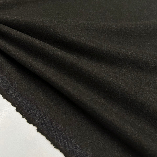 Tissu Manteau Lourd, Laine - Double Face Chevron Marron Gris Vert, Lambro