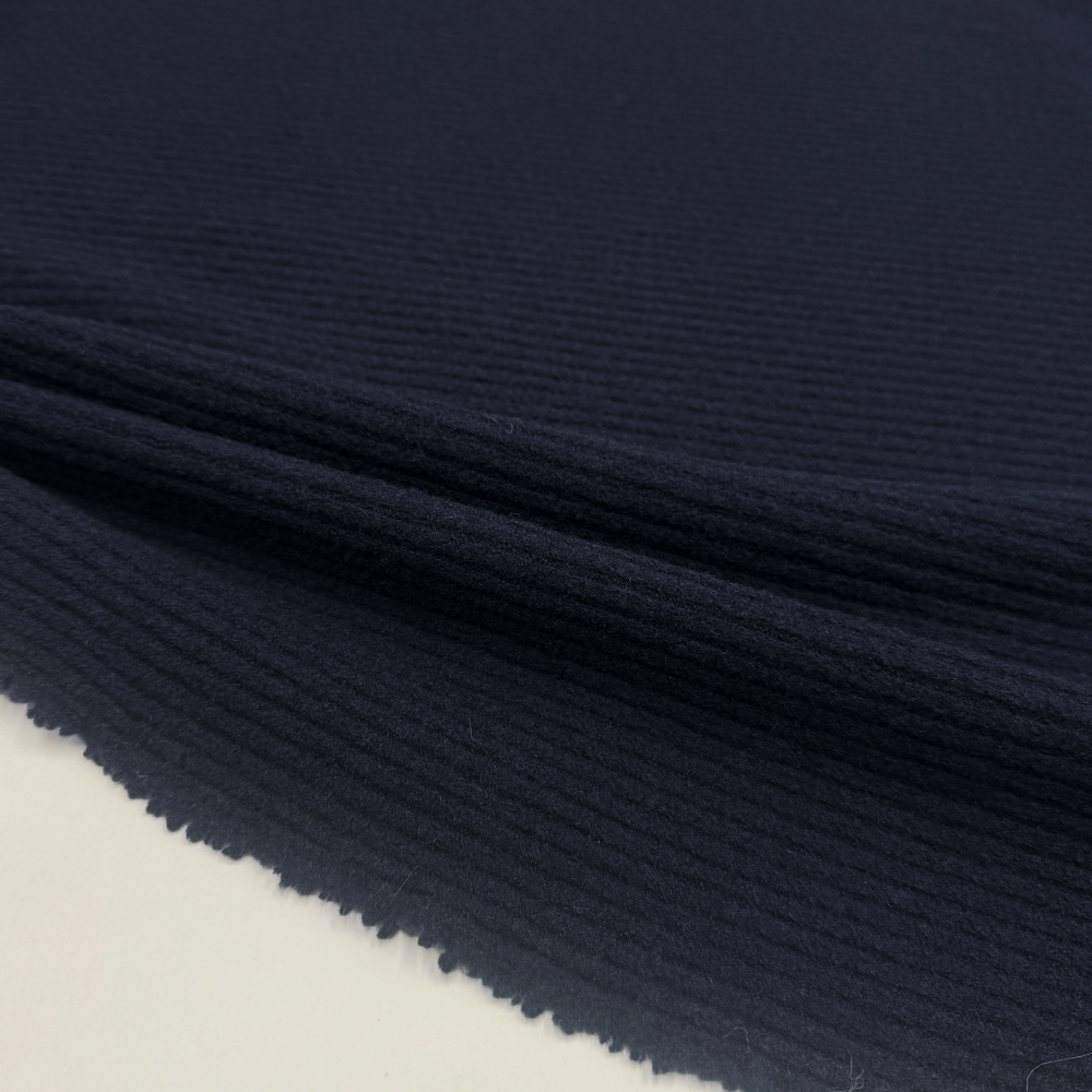 Tissu Manteau Maille Côtelé, Laine Vierge - Filippe