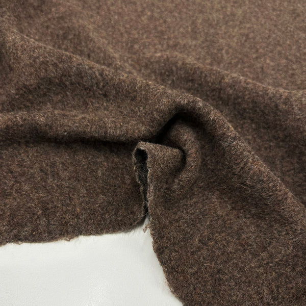 Tissu Maille Manteau, Laine Bouillie - Marron, Sambro