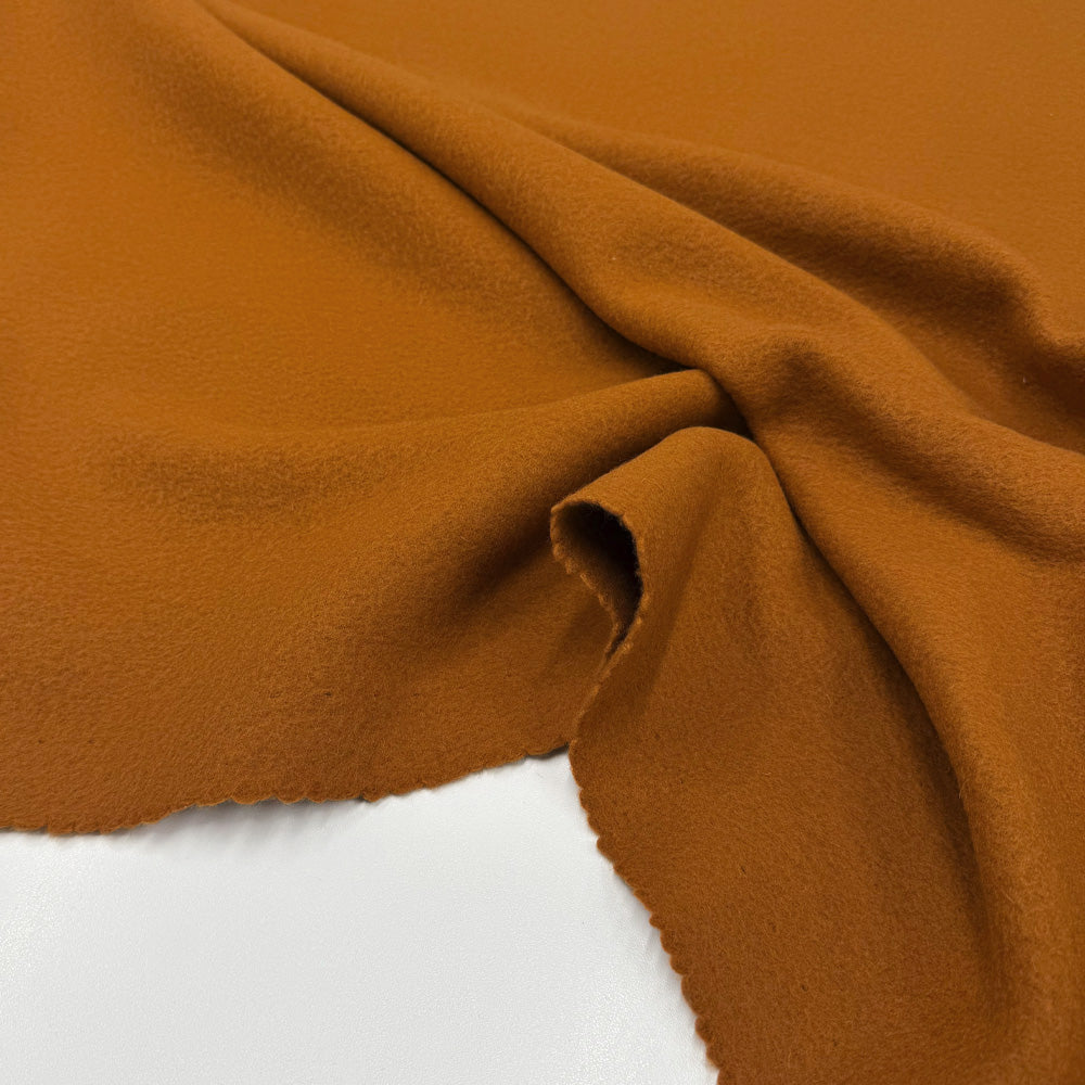 Tissu Manteau, Laine Cachemire - Rouille, Volterra