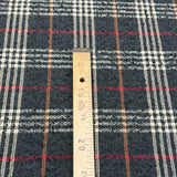 Tissu Tweed, Laine Coton - Carreaux Gris, Marcio