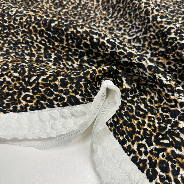 Tissu Matelassé, Coton - Petit Motif Animalier, Leontine