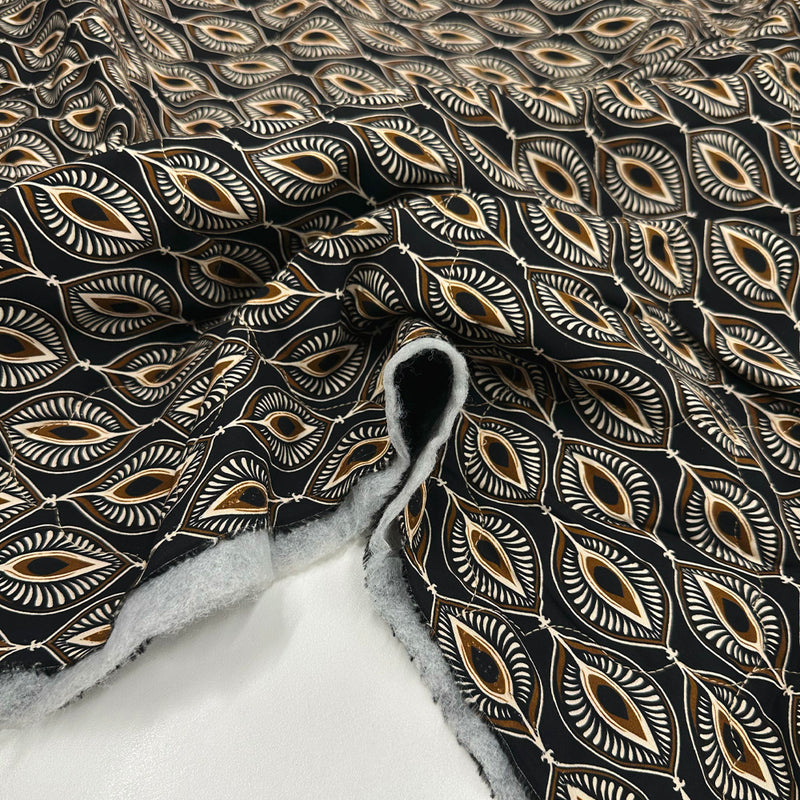 Tissu Matelassé, Viscose -  Double Face Noir, Formenza